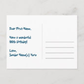 Carte Postale 96e anniversaire : Fun Hearts Motif, Arc-en-ciel 9 (Dos)