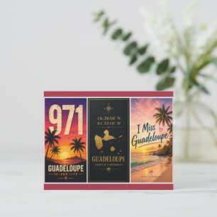 Carte Postale 971 Guadeloupe Sunset Island Life
