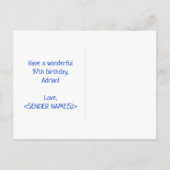 Carte Postale 97e anniversaire : Bold, amusant, simple, arc-en-c (Dos)