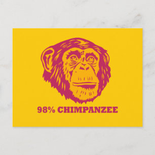Carte Postale 98% Chimpanzé