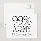 Carte Postale 99 % Armée (Devant / Derrière)