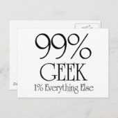 Carte Postale 99 % de Geek (Devant / Derrière)