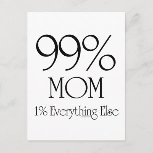 Carte Postale 99% de maman