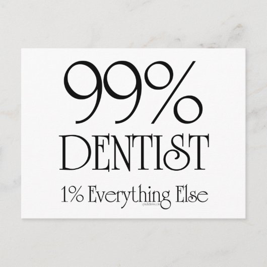 Carte Postale 99% Dentiste (Devant)
