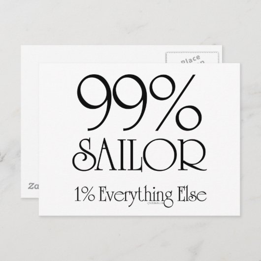 Carte Postale 99 % marin (Devant / Derrière)