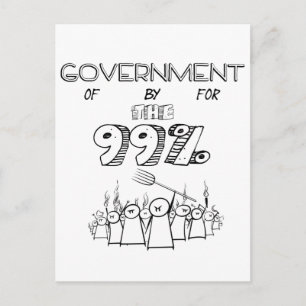 Carte Postale 99% occupent wall street mouvement de masse