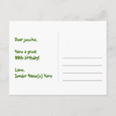 Carte Postale 99e Anniversaire : Bandes roses & Cœurs, Arc-en-ci (Dos)