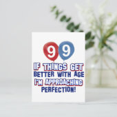 Carte Postale 99ème anniversaire design (Debout devant)