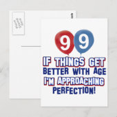 Carte Postale 99ème anniversaire design (Devant / Derrière)