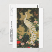 Carte Postale 9. 老松孔雀図, pin de 若冲 vieux et paon, Jakuchu (Devant / Derrière)