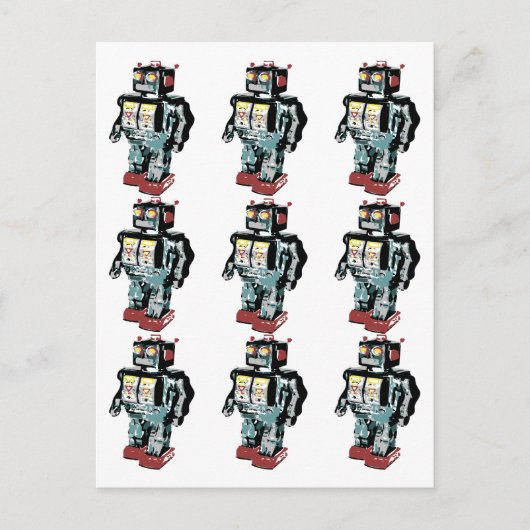 Carte Postale 9 robots (Devant)