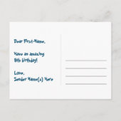 Carte Postale 9e anniversaire – motif de feux d'artifice amusant (Dos)