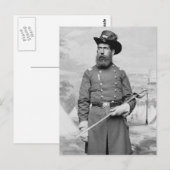 Carte Postale 9e officier du Massachusetts, années 1860 (Devant / Derrière)