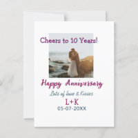 À 10 ans de bonheur anniversaire ajoutez la photo