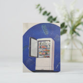 Carte Postale A 1930s era refrigerator ad (Debout devant)