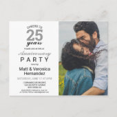 Carte Postale À 25 Ans d'Amour Argent 25e Anniversaire  Invita (Devant)