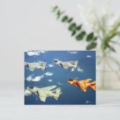 Carte Postale A-7 Corsair II (Debout devant)