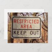 Carte postale à affichage restreint (Devant / Derrière)