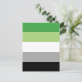 Carte postale à Aromantic Pride Flag (Debout devant)