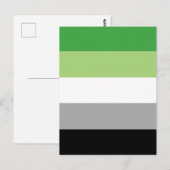 Carte postale à Aromantic Pride Flag (Devant / Derrière)