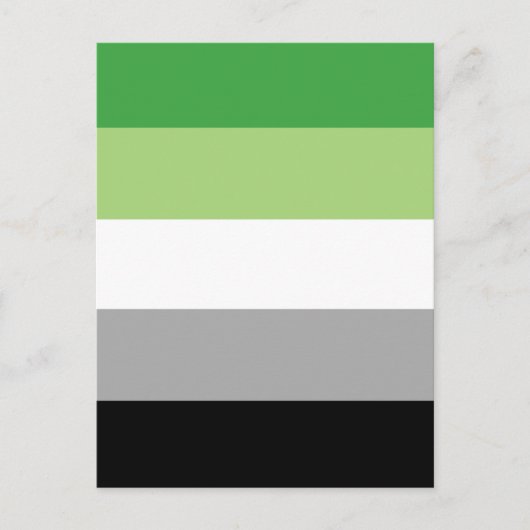 Carte postale à Aromantic Pride Flag (Devant)