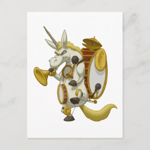 Carte postale à bande unicorne