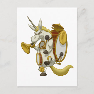 Carte postale à bande unicorne