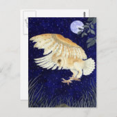 Carte Postale A Barn Owl in flight (Devant / Derrière)