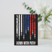 Carte Postale A bas Poutine contre la paix Ukraine (Debout devant)