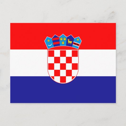 Carte Postale A bas prix ! Drapeau croate (Devant)