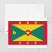Carte Postale A bas prix ! Drapeau de la Grenade (Devant / Derrière)