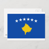 Carte Postale A bas prix ! Drapeau du Kosovo (Devant / Derrière)