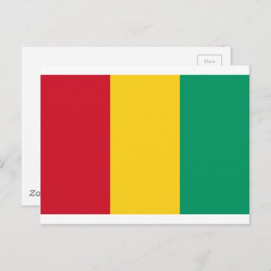 Carte Postale A bas prix ! Drapeau Guinée (Devant / Derrière)