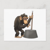 Carte Postale À Basse-Basse-Lecture’ Chimp (Devant)