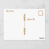 Carte Postale A Beautiful Gold and Turquoise Angel (Dos)