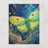 Carte Postale A Beautiful Green Moth (Devant)