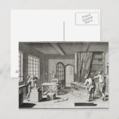 Carte Postale A bookmaker's workshop, from the 'encyclopedie (Devant / Derrière)