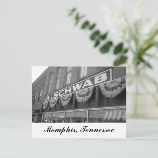 Carte Postale A. Boutique Schwab Memphis Tennessee (Debout devant)