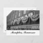 Carte Postale A. Boutique Schwab Memphis Tennessee (Devant / Derrière)