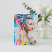 Carte Postale A bow in her hair lady Collage (Debout devant)