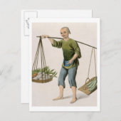 Carte Postale A Boy with Vegetables, plate 54 from 'The Costumes (Devant / Derrière)