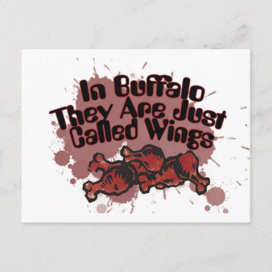 Carte Postale À Buffalo, on les appelle simplement ailes (Devant)