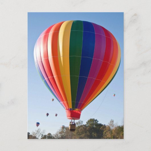 Carte postale à bulle à air chaud multicolore (Devant)