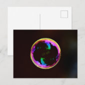 Carte postale à bulle de savon coloré (Devant / Derrière)