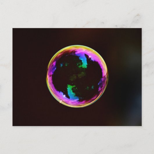 Carte postale à bulle de savon coloré (Devant)