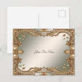 Carte postale à cadre doré orné (Devant / Derrière)