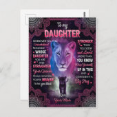 Carte Postale À chaque fois que vous vous sentez écrasé Lion Mam (Devant / Derrière)