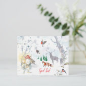 Carte Postale A charming Scandinavian winter gnome (Debout devant)