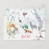 Carte Postale A charming Scandinavian winter gnome (Devant)