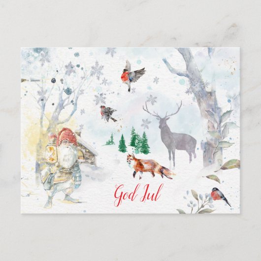 Carte Postale A charming Scandinavian winter gnome (Devant)